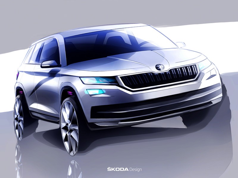 Nová Škoda Kodiaq - první náčrty